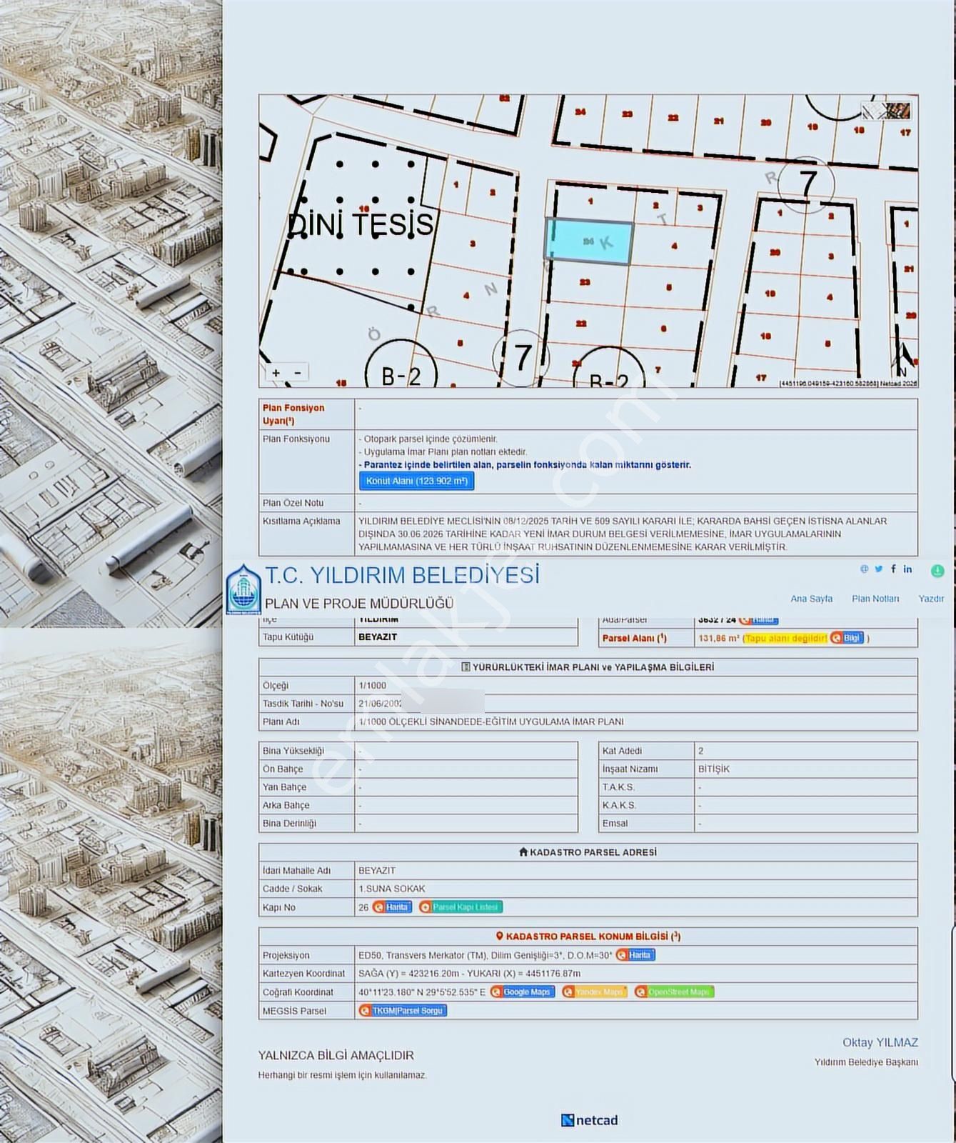 Acil Satlık 2,5 Kat İmarlı 131,64m2 Arsa - Görsel 5