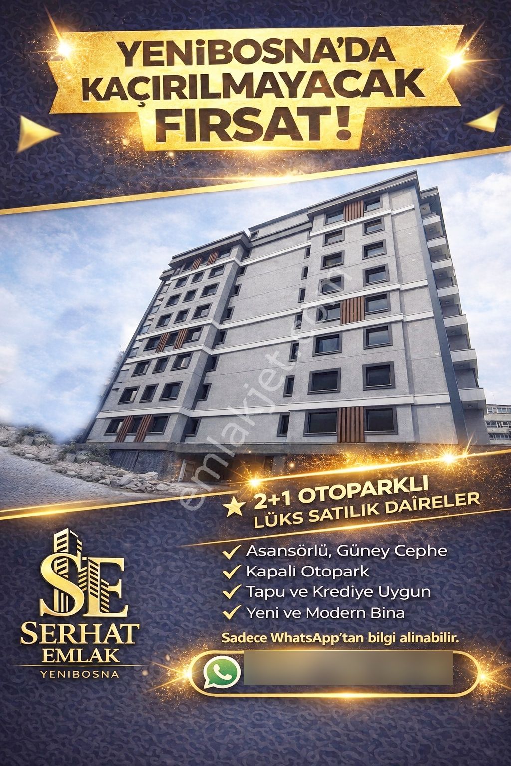 Yenibosnada 2+1 Krediyeuygun Otoparklı Daire - Görsel 2