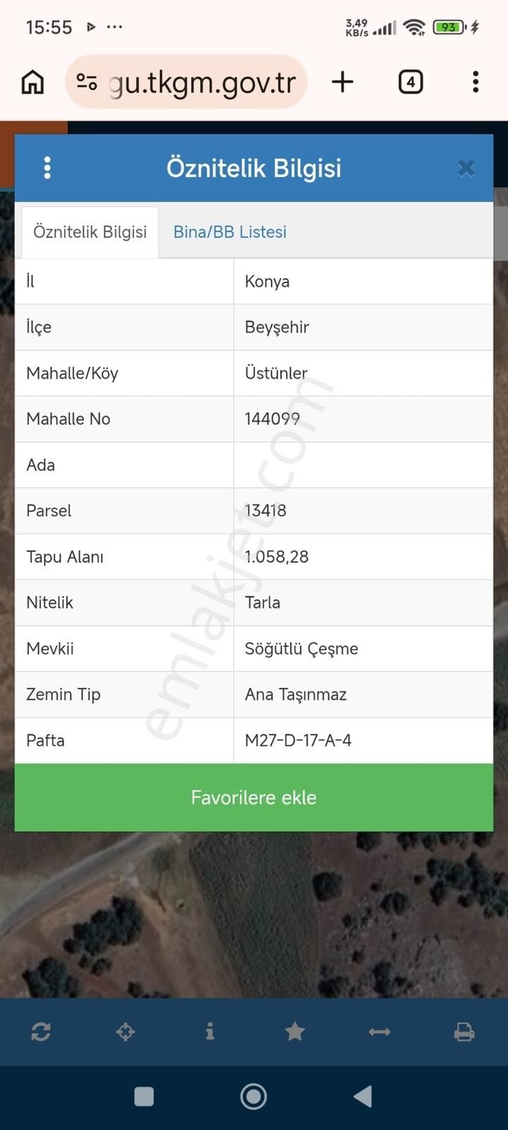 Beyşehir Üstünler Mahallesinde Yatırımlık Satılık Fırsat Tarla - Görsel 2