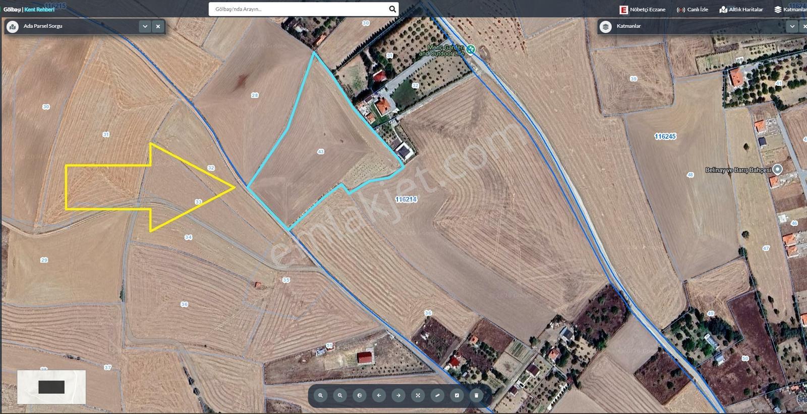 Gölbaşı Velihimmetli Köy Yanı 13.538m2 Tek Tapu Tarla Krdnz Emlk - Görsel 24