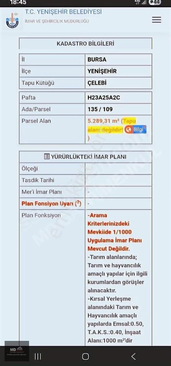 Yenişehir Çelebi'de Yerleşim Alanı Dibinde Satılık 5.289m² Tarla - Görsel 20