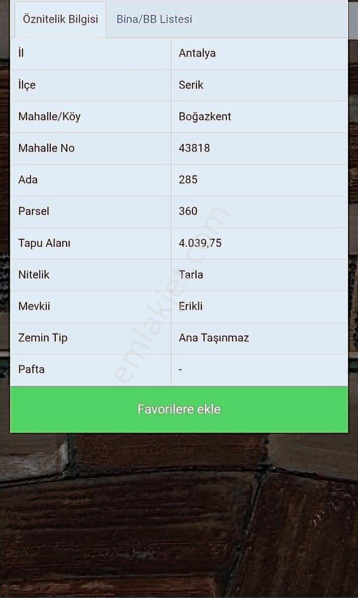 Antalya Serik Bogazkent*yatırımlık*satılık Tarla* - Görsel 5