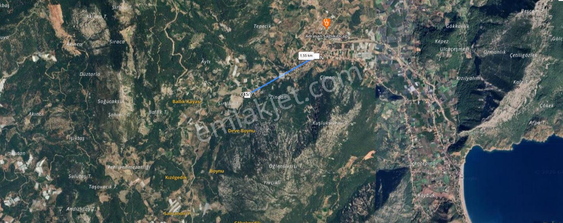 Antalya Kumluca Adrasanda Yola Cepheli 1060 M2 Satılık Arsa - Görsel 7