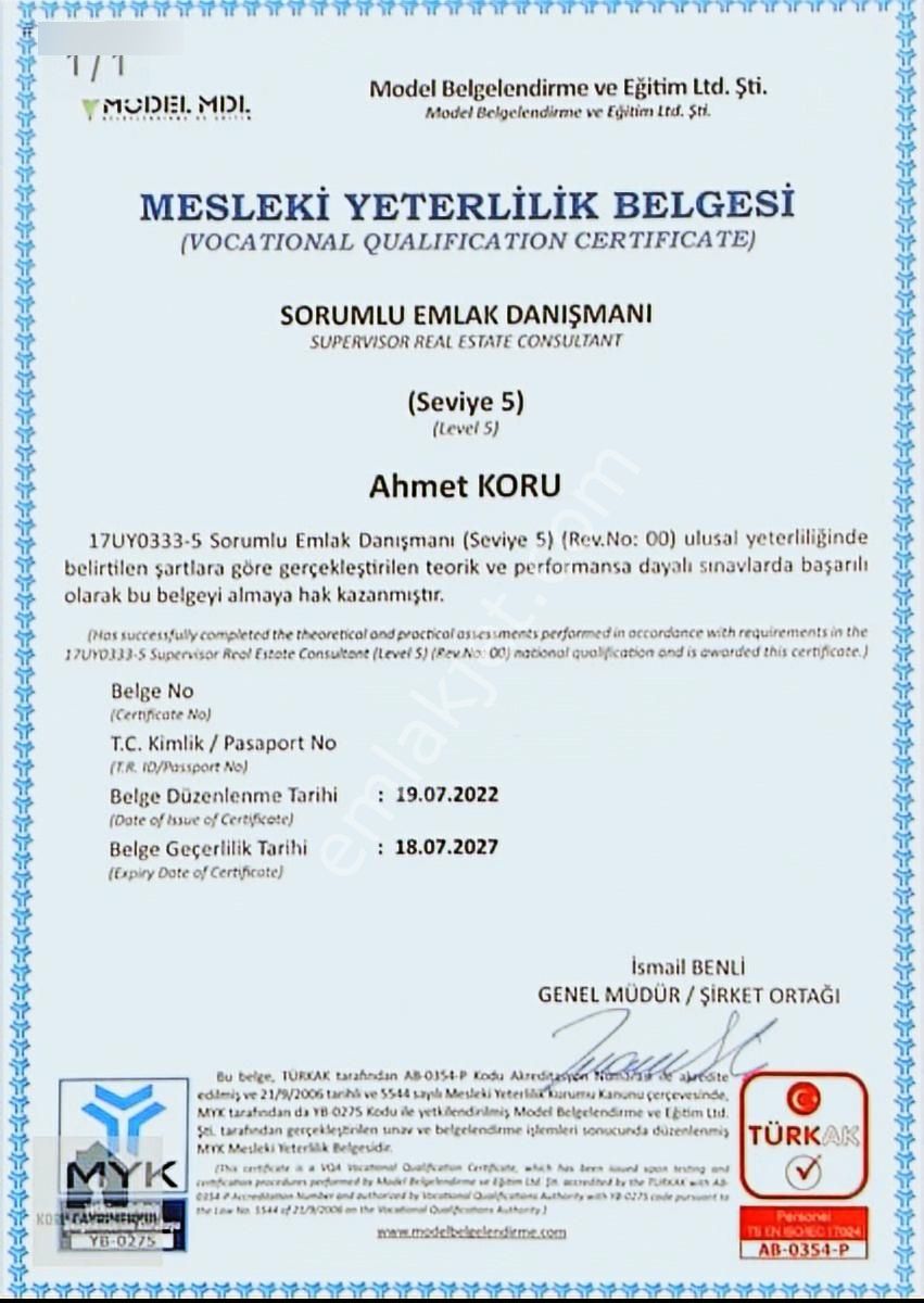 Koru Emlak'tan:2+1=90m2 Arakat Yeni Lüx Fırsat Daire Satılıktır - Görsel 2