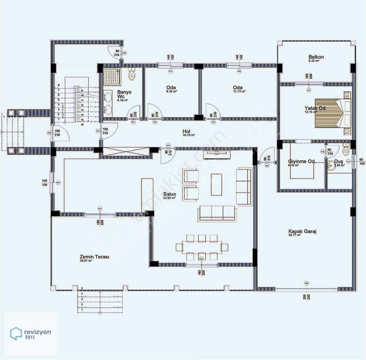 Revizyon'dan_villa Ruhsatı_alınmış Projeli**müstakil** Deniz 1km - Görsel 7