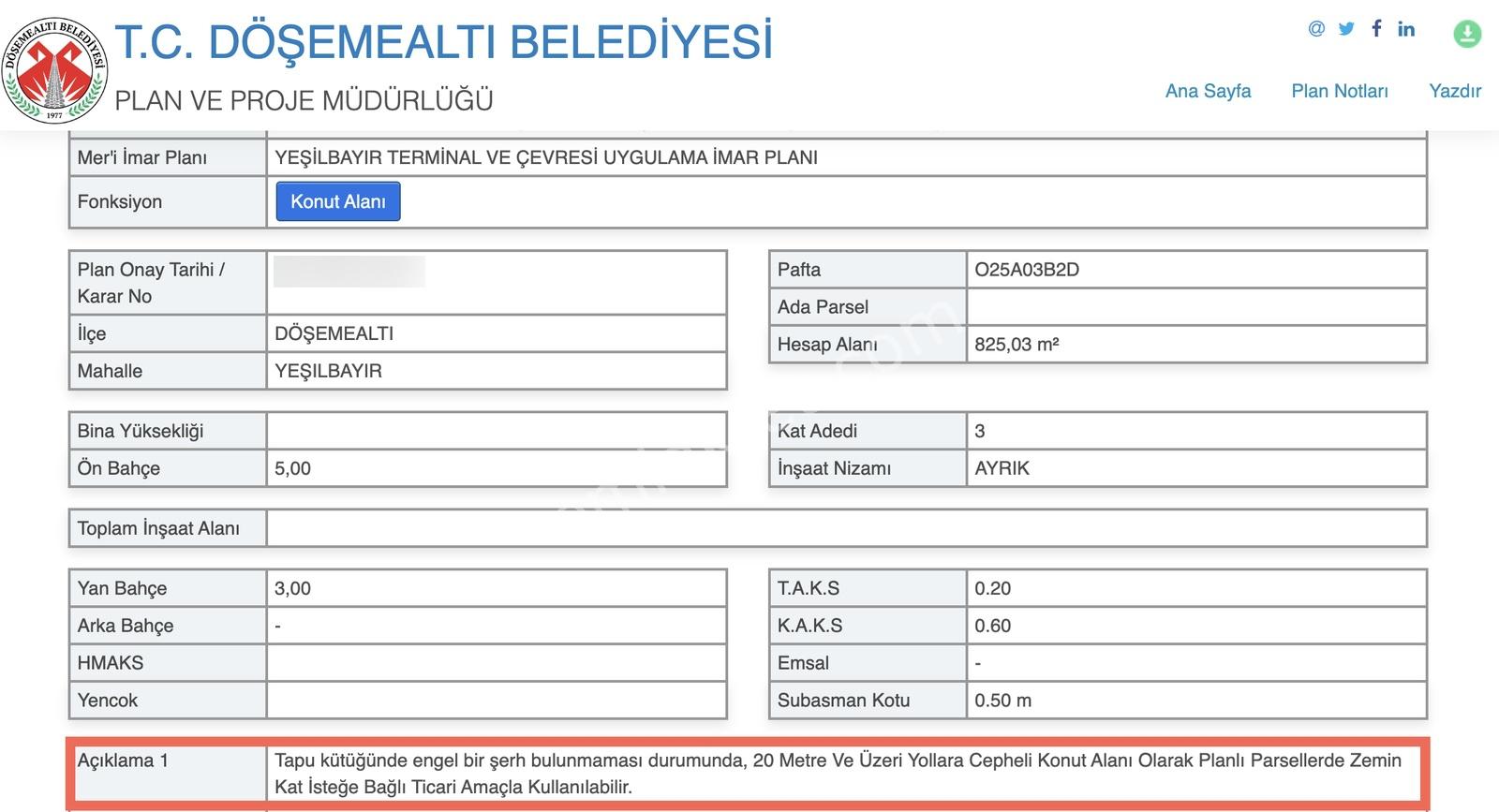 Döşemealtı Yeşilbayırda 45'lik Yola Cephe Satılık Köşe Arsa - Görsel 2