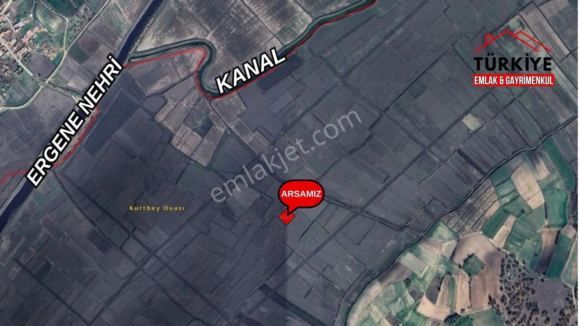 Türkiye Emlak'tan Edirne Uzunköprü Tek Tapu 950m2 Kupon Arsa - Görsel 2