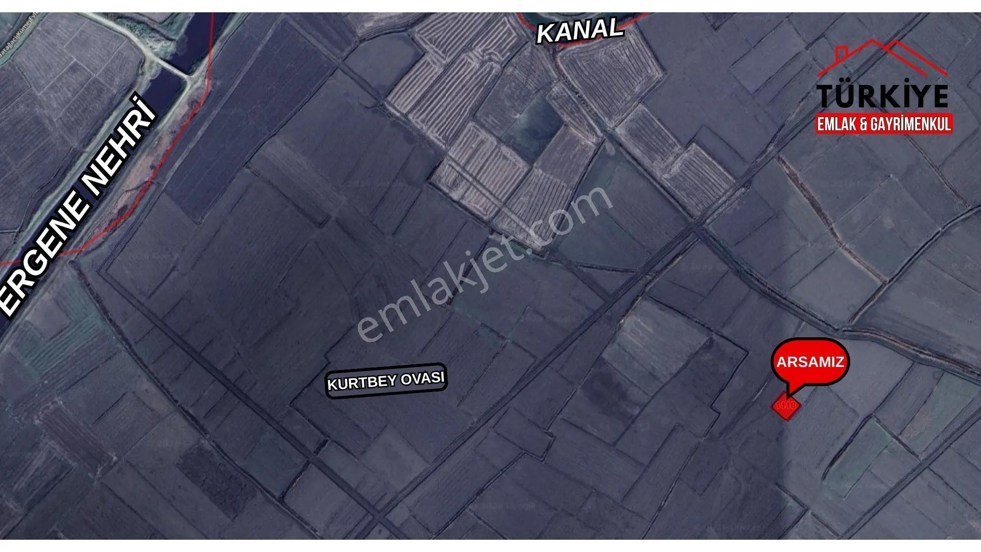 Türkiye Emlak'tan Edirne Uzunköprü Tek Tapu 950m2 Kupon Arsa - Görsel 3