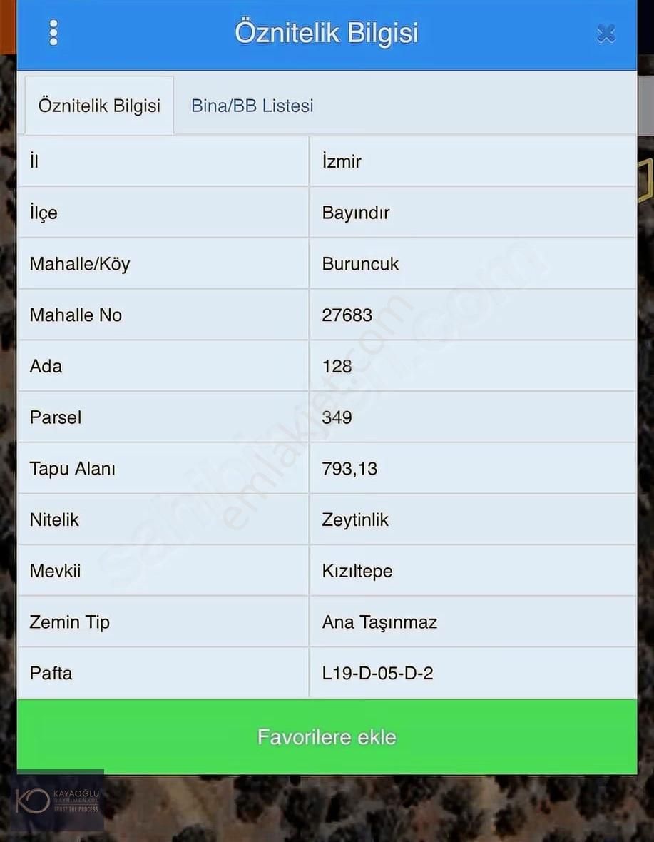 Acil Satılık ! Bayındır Buruncukta Satılık 793 M² Zeytinlik - Görsel 2