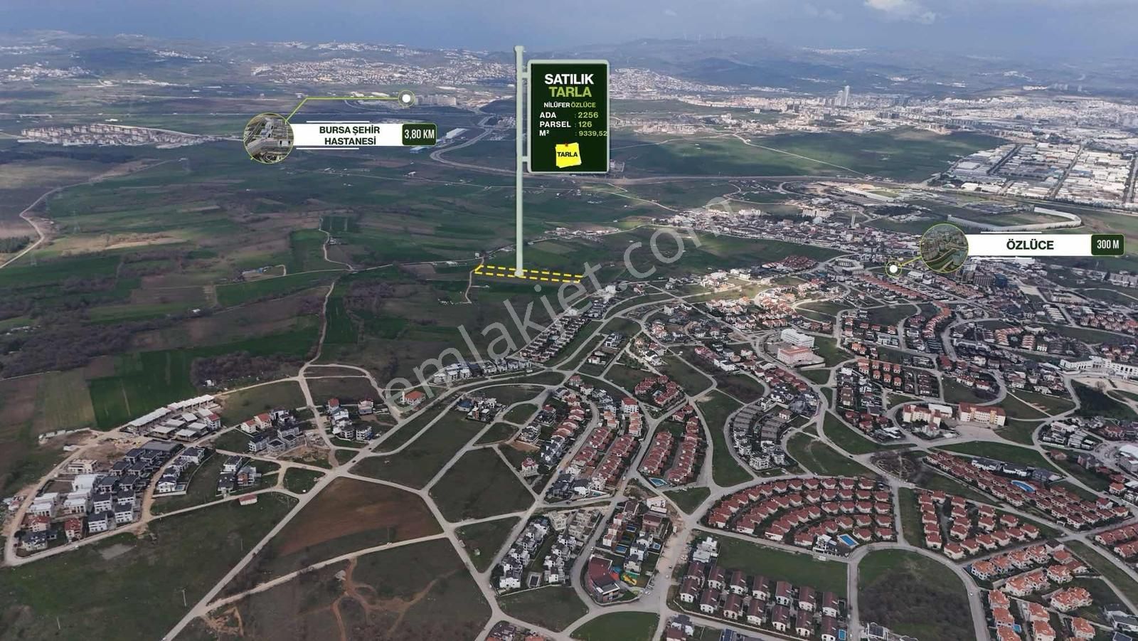 Expert'ten Bursa Nilüfer Özlücede Satılık 9.339 M² Tarla - Görsel 3