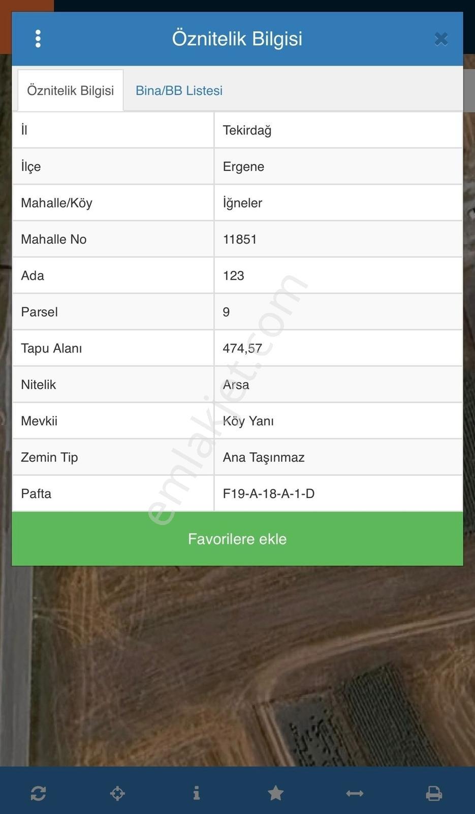 Ergene İğnelerde Konut İmarlı 474,57 M² Yatırımlık Satılık Arsa