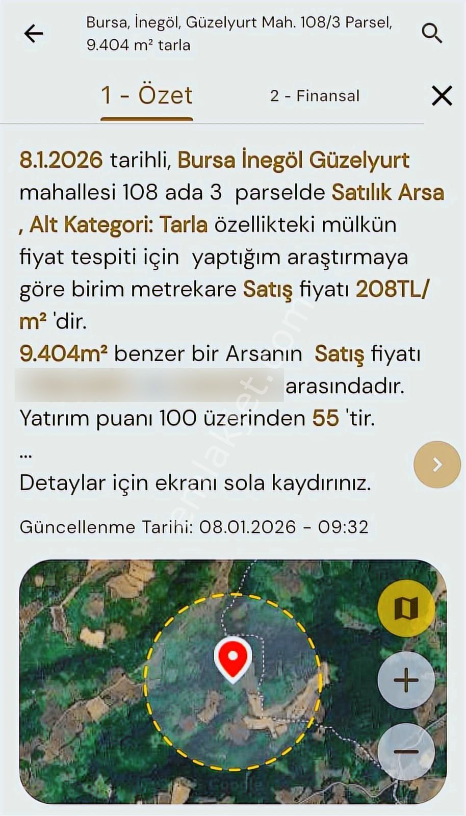 Bursa İnegöl 9 Dönüm Satılık Kelepir Tarla - Görsel 14