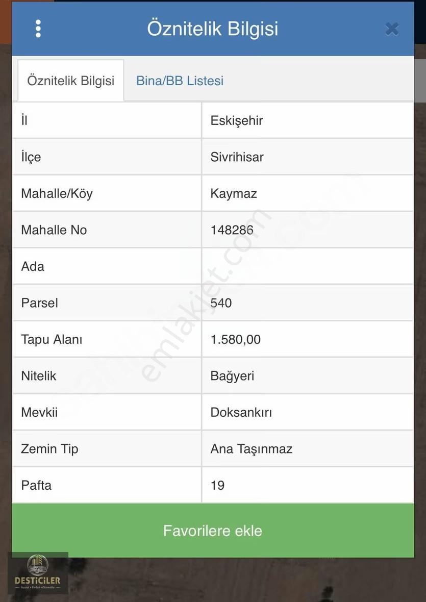 Om-desticilerden Kaymaz Koza Altın Madenine Yakın Satılık Tarla