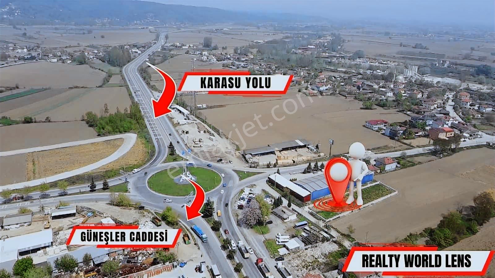 Realty World'den Güneşler Karasu Kavşağı 1380 M2 Satılık Parsel