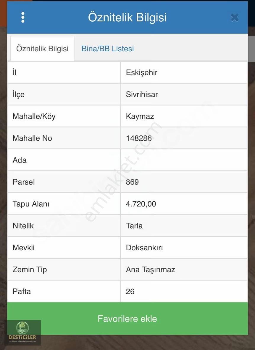 Om-desticilerden Ankara Yoluna Yakın Acil Satılık Tarla