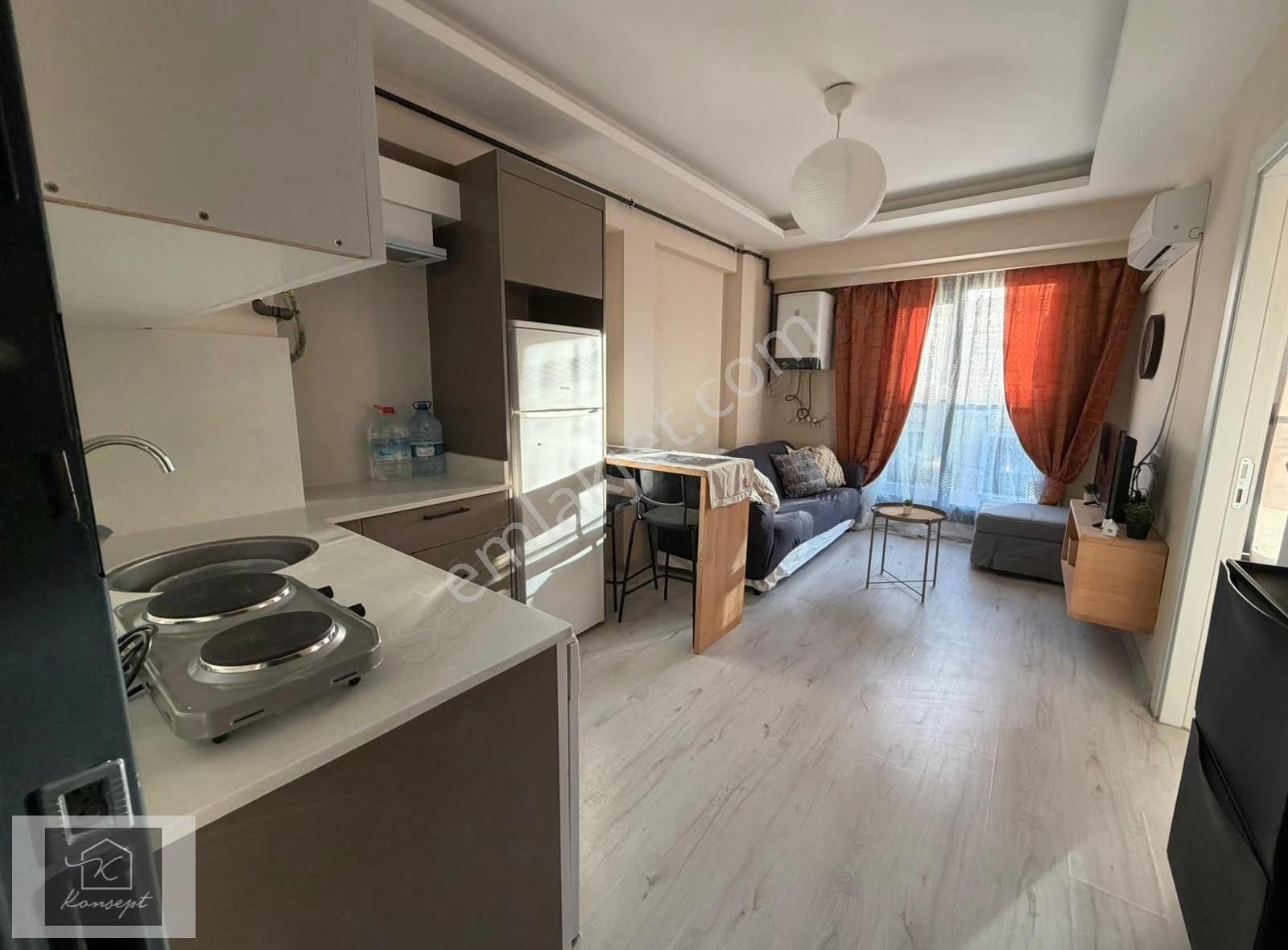 Konsept'den Site İçerisinde-ara Kat-klimalı-eşyalı 1+1 Daire