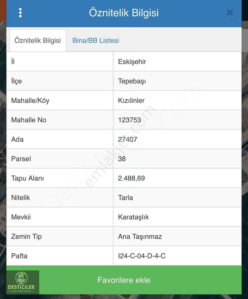 Desticiler-kızılinler Turizm Bölgesinde 2900m2 Satılık Tarla - Görsel 2