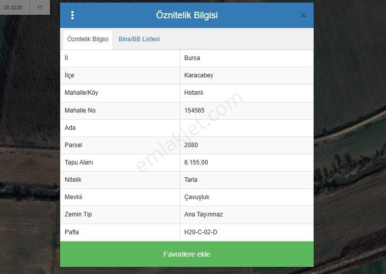 Bursa Karacabey Hotanlı Köyünde Satılık Arsa - Görsel 2
