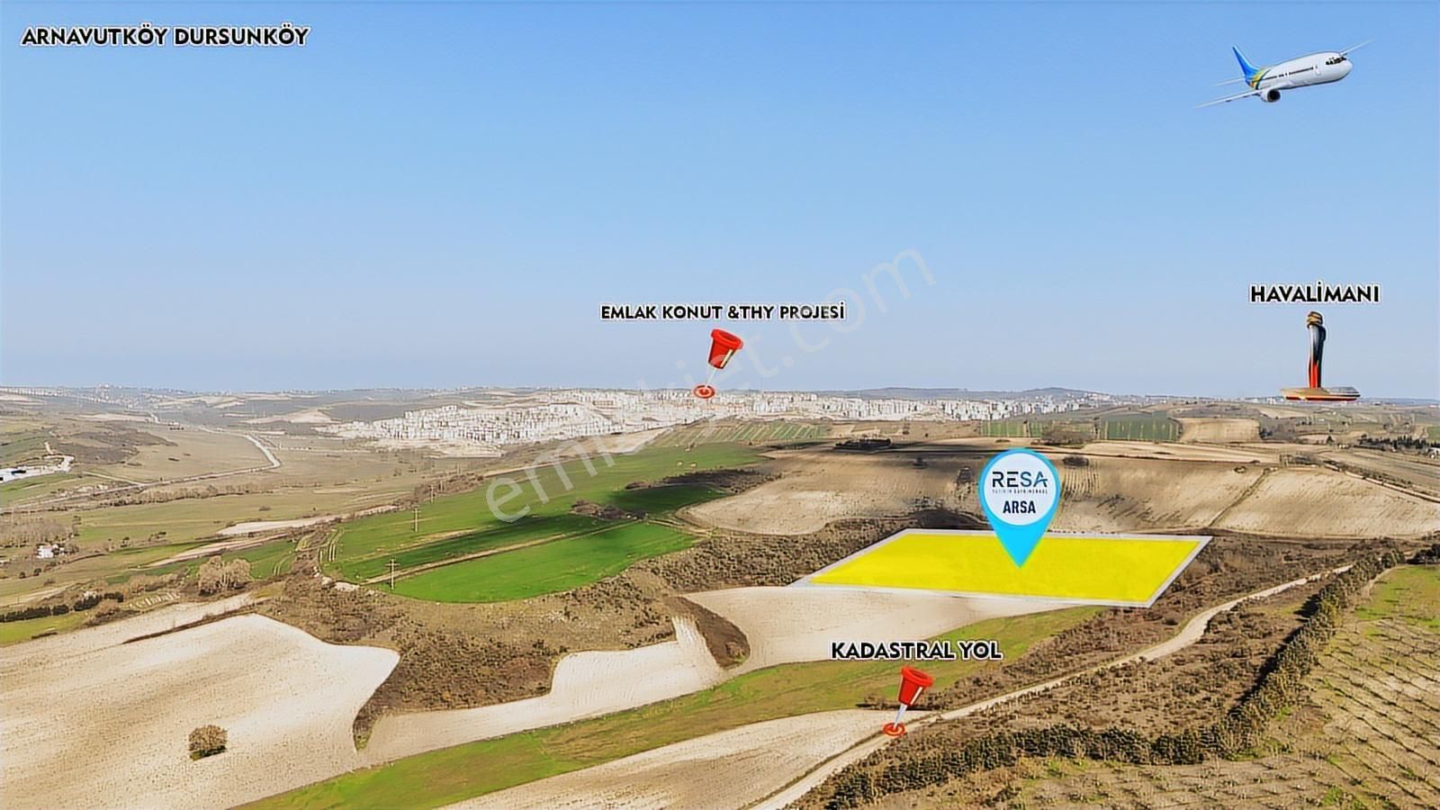 Arnavutköy Dursunköy Kanal İstanbul Manzaralı Satılık Arsa