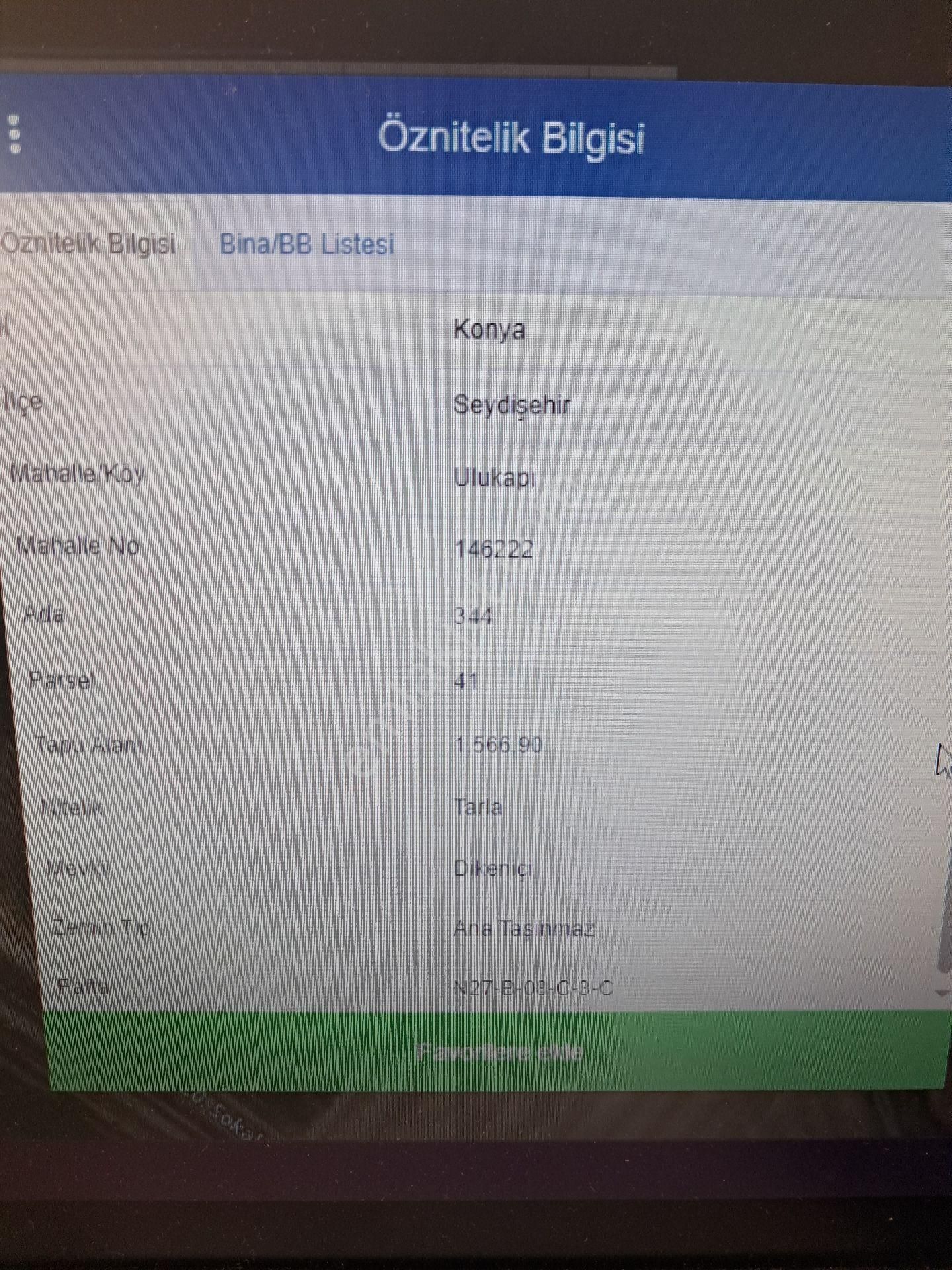 Konya Seydişehir Ulukapı Mahallesinde 1567m Satılık Bahçe Yeri