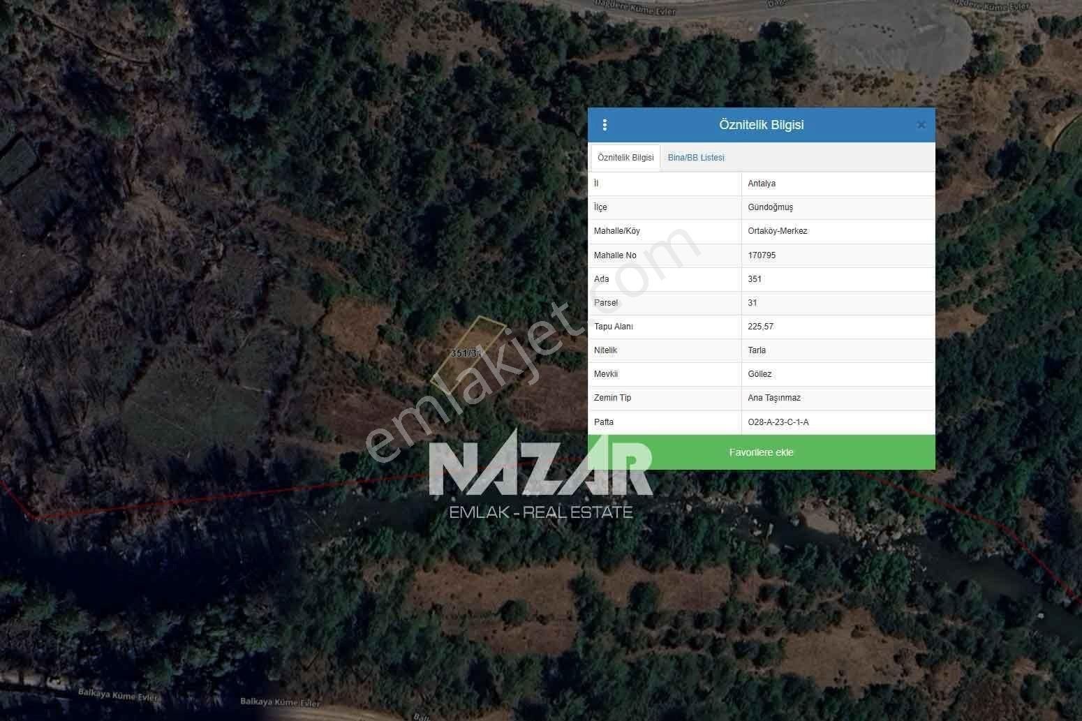 Gündoğmuş Ortaköy’de 226 M² Satılık Tarla - Görsel 7