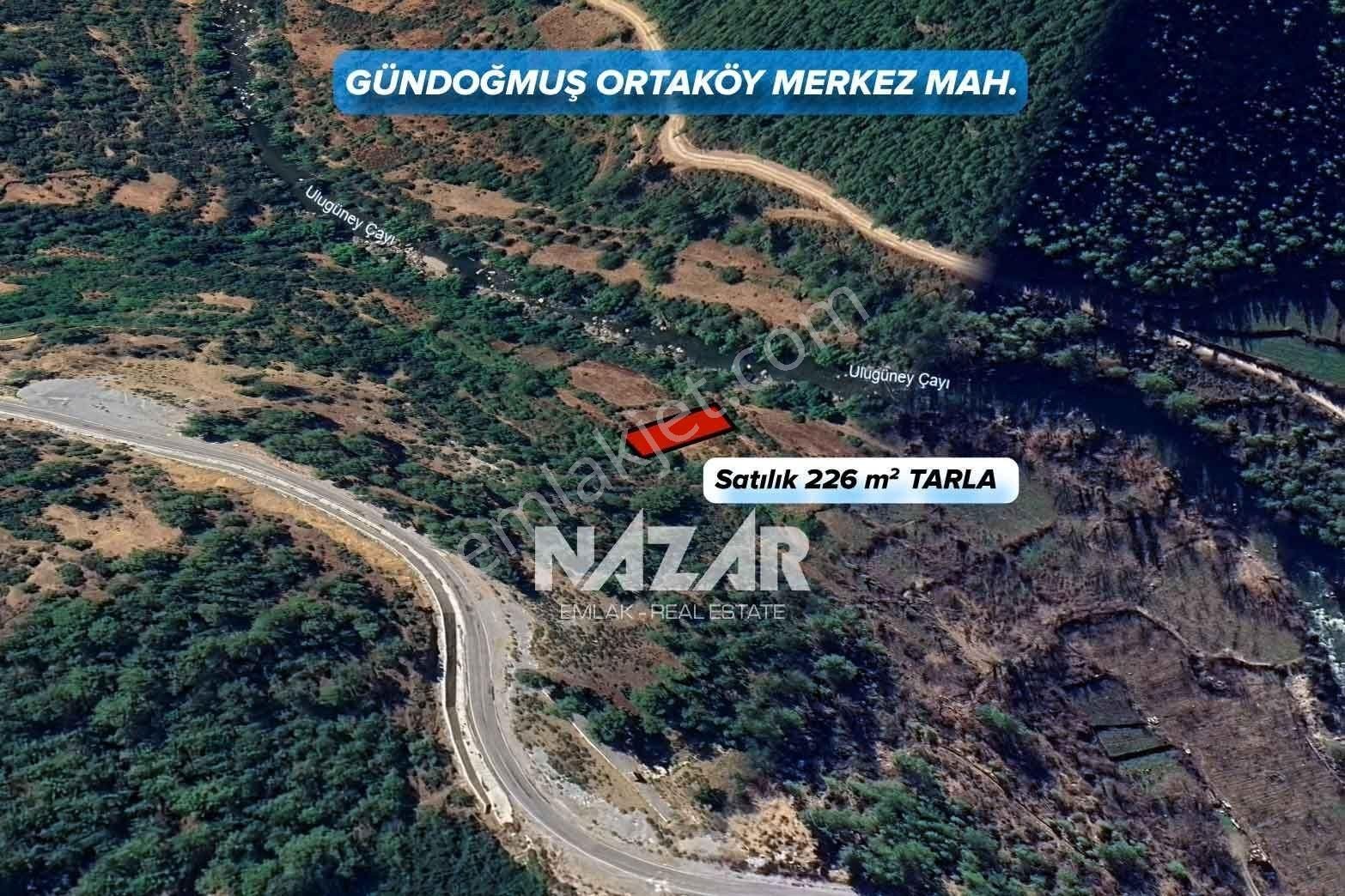 Gündoğmuş Ortaköy’de 226 M² Satılık Tarla