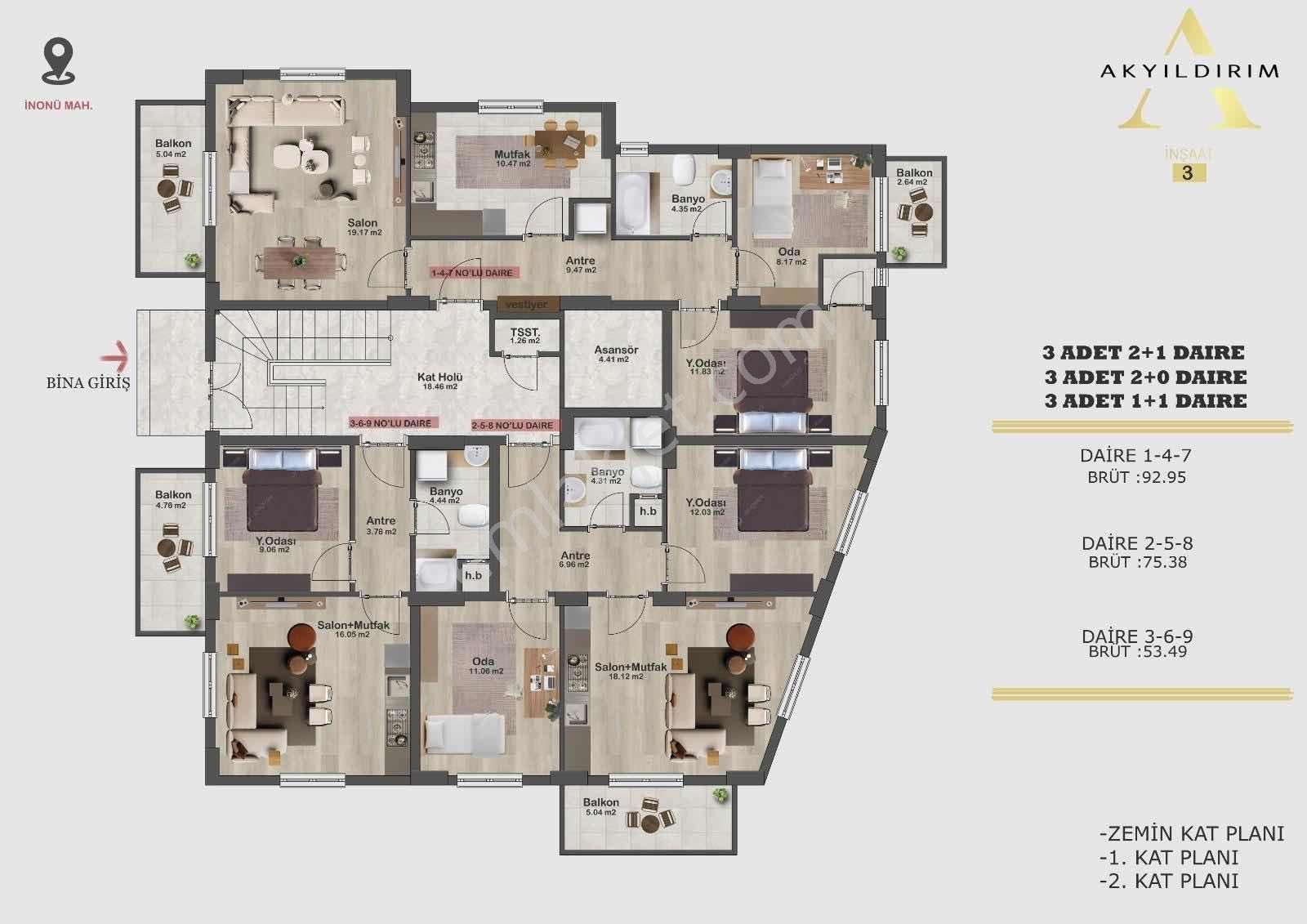Aker Emlaktan Koridorlu 2+0 - Görsel 2