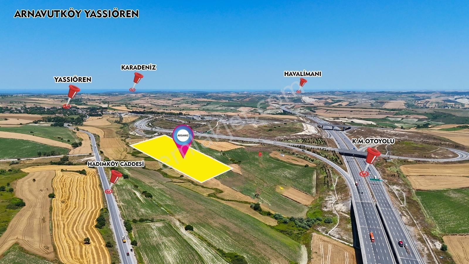 Arnavutköy Yassıören Otoyola Cephe Satılık Arsa