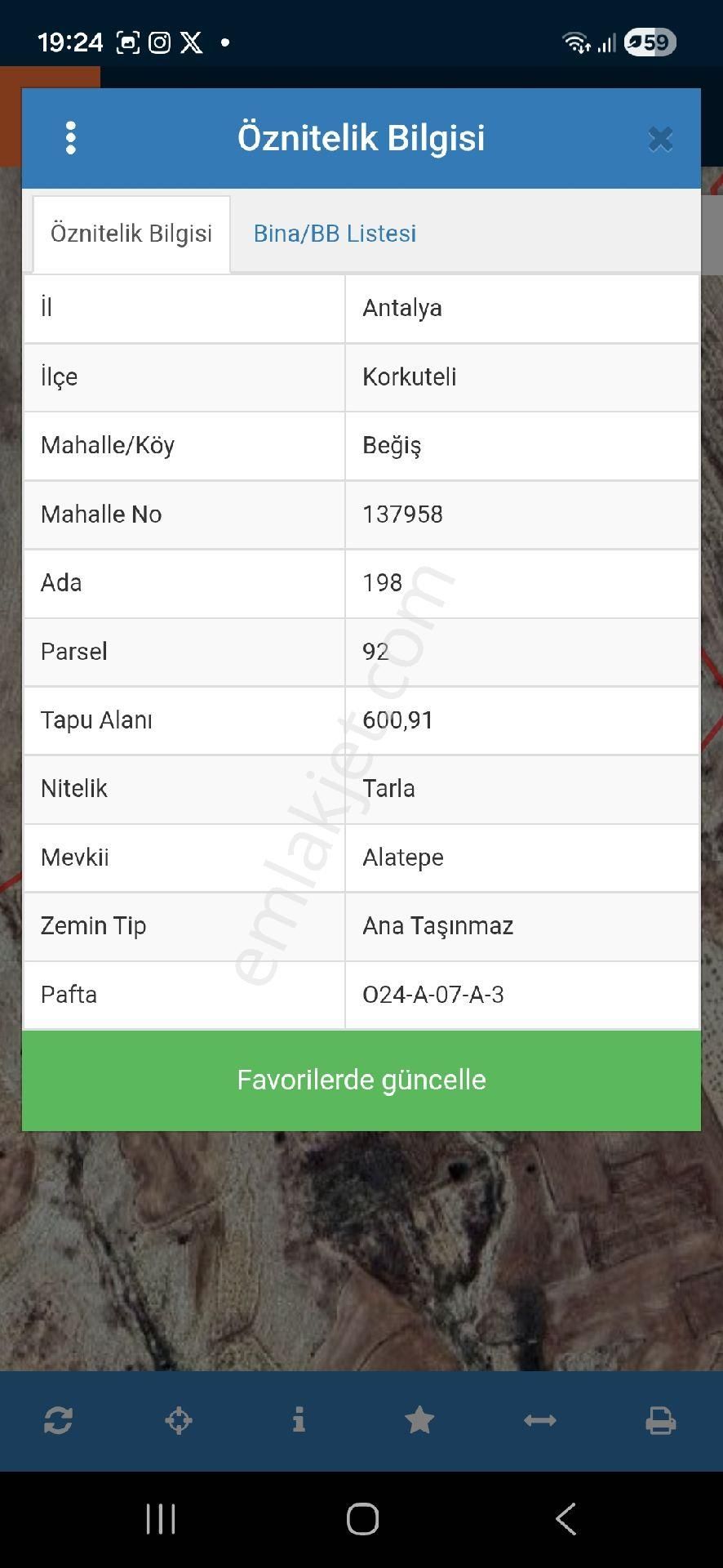 Fıyat Düştü Aciil..korkuteli-elmalı Karayolu Üzerinde Sahibinden Satılık Tarla