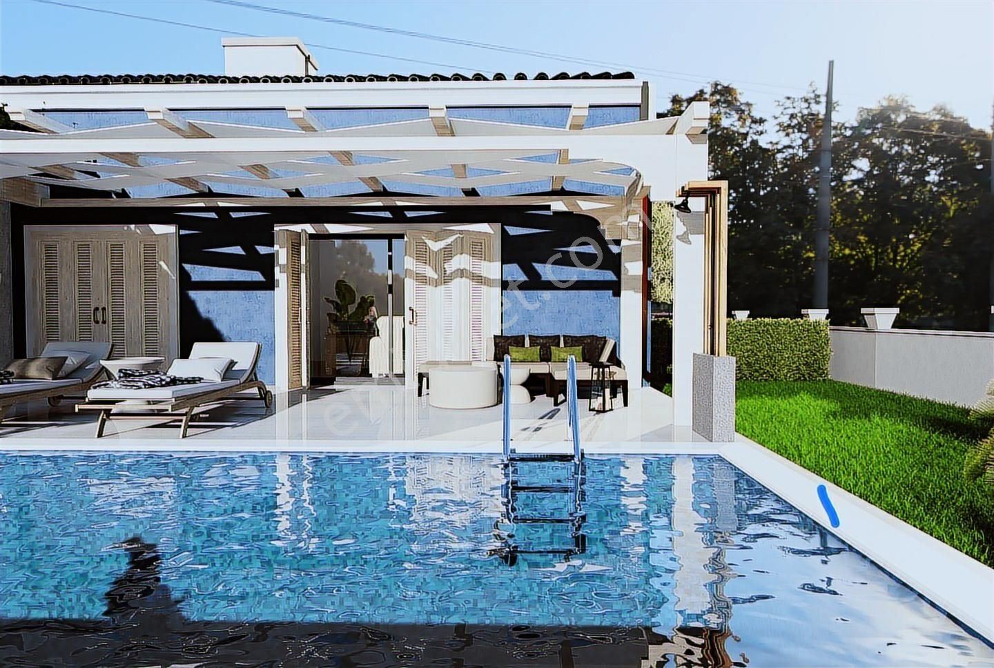 Urla Kuşçular 500 M2 Arsa İçinde Tek Katlı Satılık Lüks Villa - Görsel 13