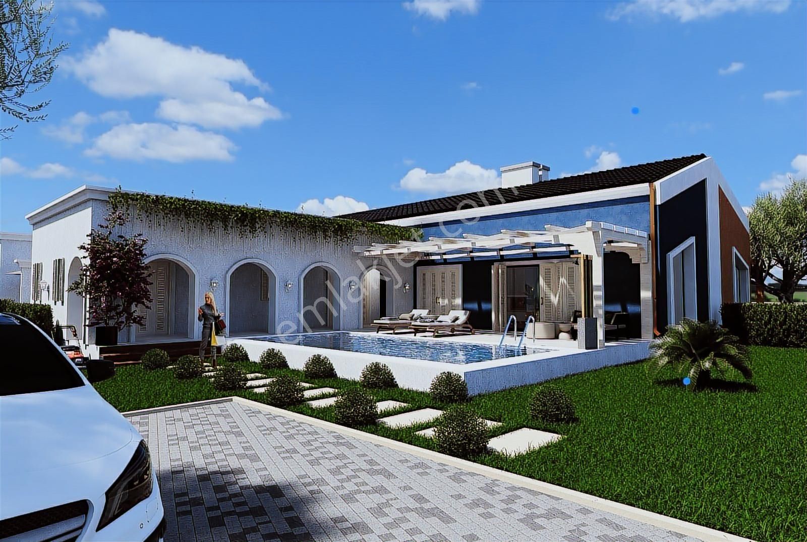 Urla Kuşçular 500 M2 Arsa İçinde Tek Katlı Satılık Lüks Villa