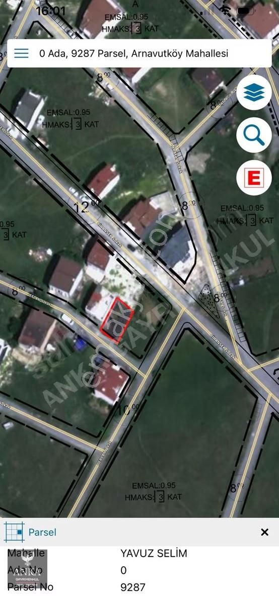 Arnavutköy Yavuz Selim Mahallesi'nde 152 M2 Satılık İmarlı Arsa