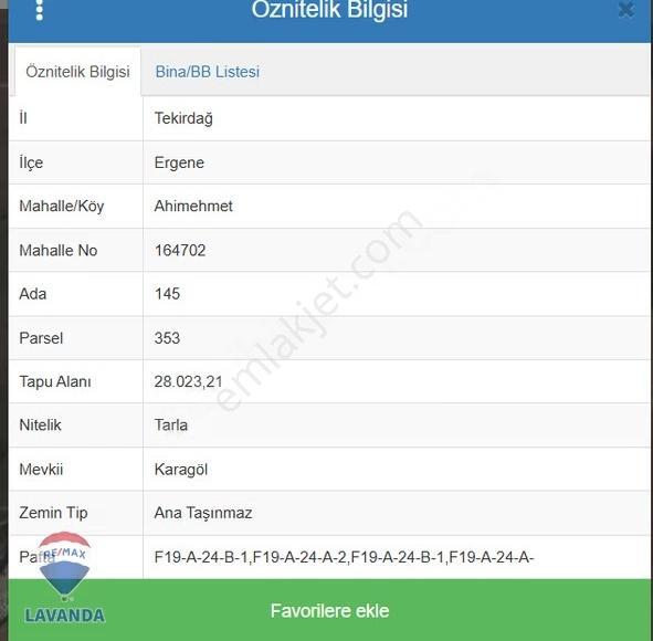 Remax Lavanda'dan Ahımehmet Ergene'de Satılık Tarla - Görsel 2