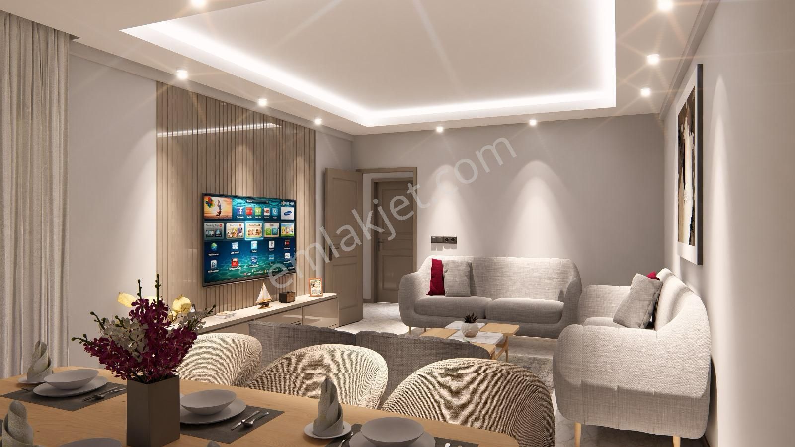 Denizli Şemikler De Giyotin Cam Balkonlu 3+1 160 M2 Cadde Üzeri Lüks Daireler - Görsel 7