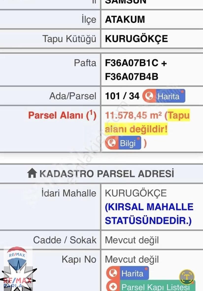 Remax Parla | Kurugökçe'de 11.5 Dönüm Tek Tapulu Fındık Bahçesi! - Görsel 29