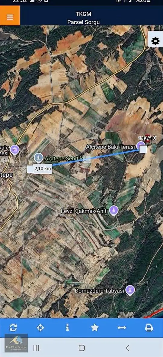 Eceabat Alçıtepe Mrkz 2 Km Mesafe'de 7420 M2 Tarla (araç Takaslı - Görsel 4