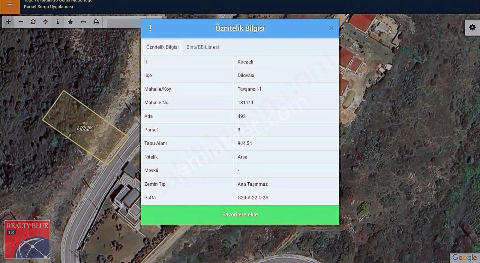 Deniz Manzaralı Villa Arsası: Dilovası Tavşancıl'da Fırsat 904m² - Görsel 3