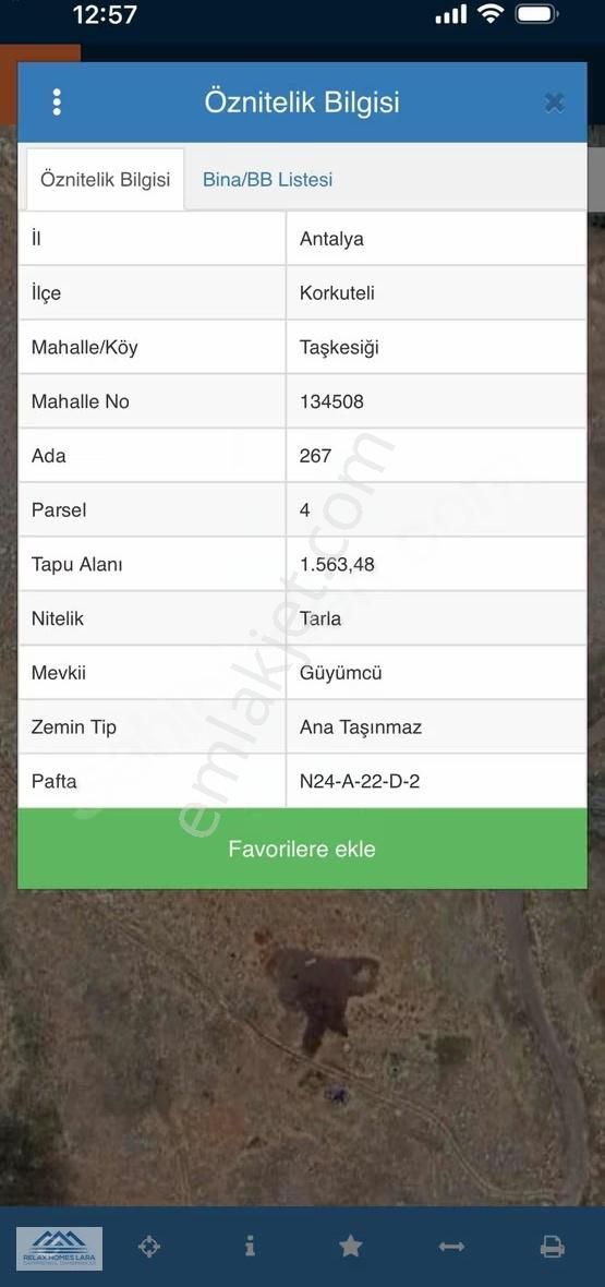 Antalya Korkuteli Taşkesiğinde Yatırımlık 1563m2 Satılık Arazi!!