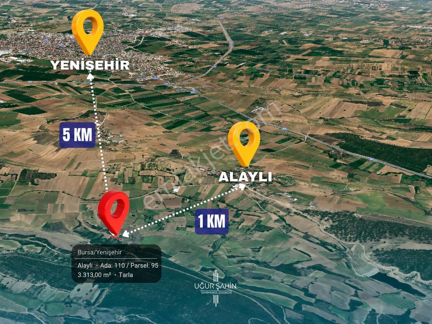 Bursa Yenişehir'dealaylı Köyün'de Fırsat Fiyat Satılık Tarla - Görsel 3