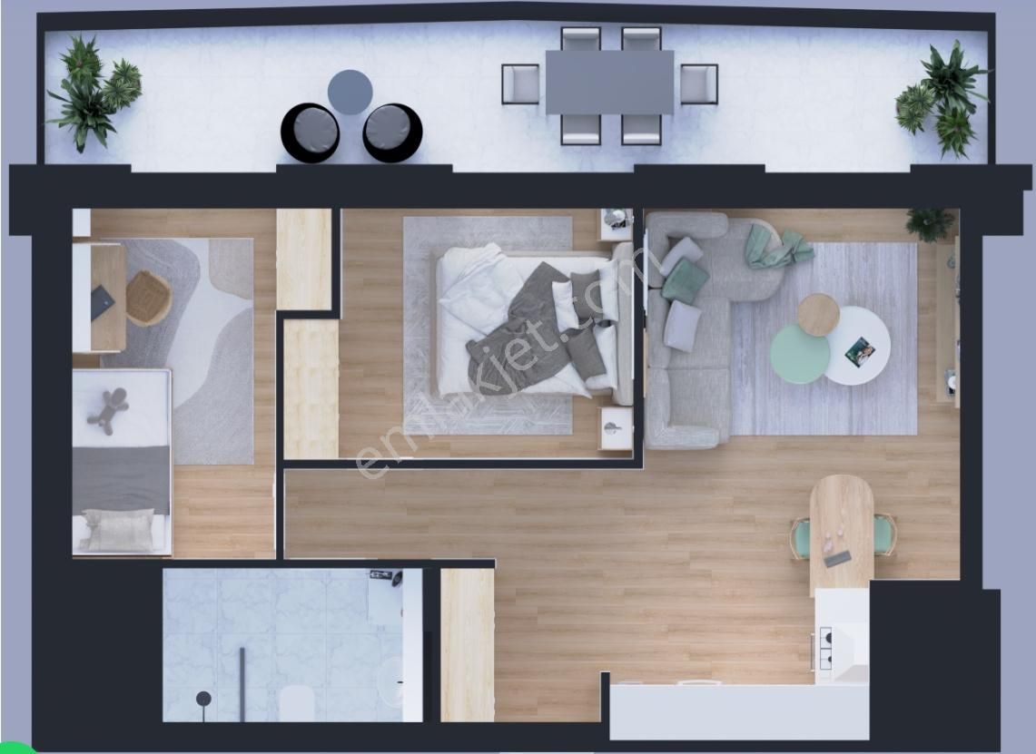 Meteor Vitalium ' Da 2+1 Şerefiyesi Yüksek Full Eşyalı Daire - Görsel 4