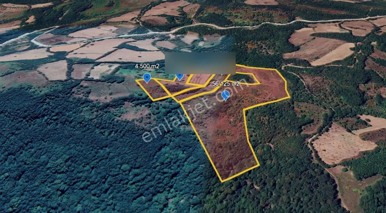 Çanakkale Yenice Taban Köyün'de Satılık 85.250 M² Tarla - Görsel 3