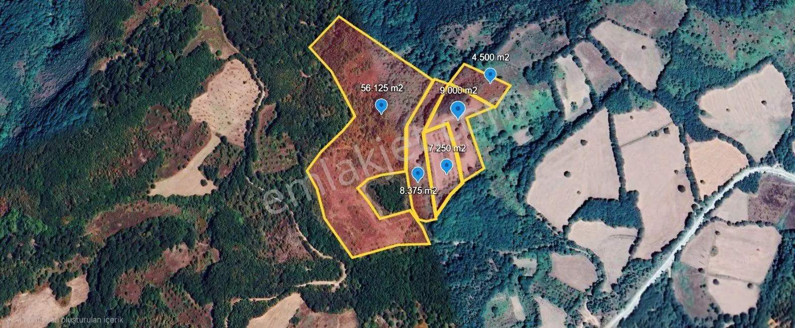 Çanakkale Yenice Taban Köyün'de Satılık 85.250 M² Tarla - Görsel 5
