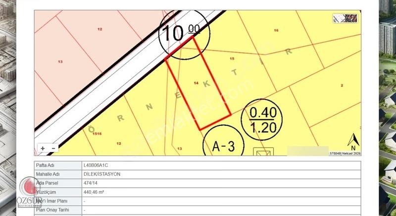 Özgür'den Yeşilyurt Dilek'te 440 M² İmarlı Arsa - Görsel 3