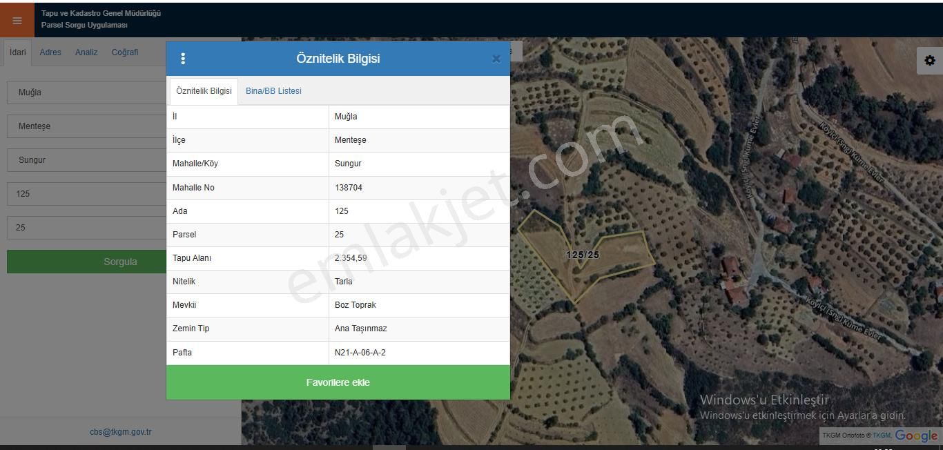Menteşe Sungur Mahallesı 2354 M2 Satılık Tarla - Görsel 2