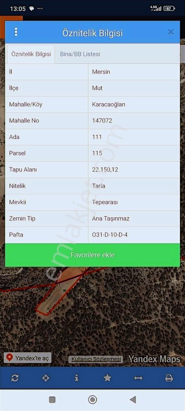 Mersin Mut Karacaoğlanda Kaçırılmayacak Yatırım Fırsatı!