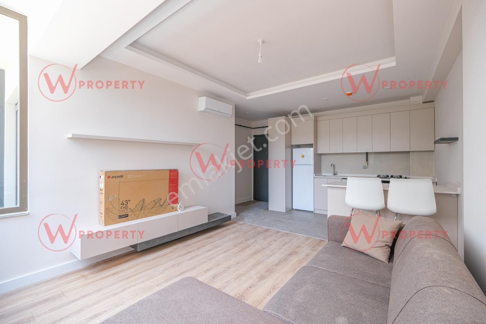 W Property Çiftlikköy'de Sıfır Projede Full Eşyalı Modern 1+1 - Görsel 9