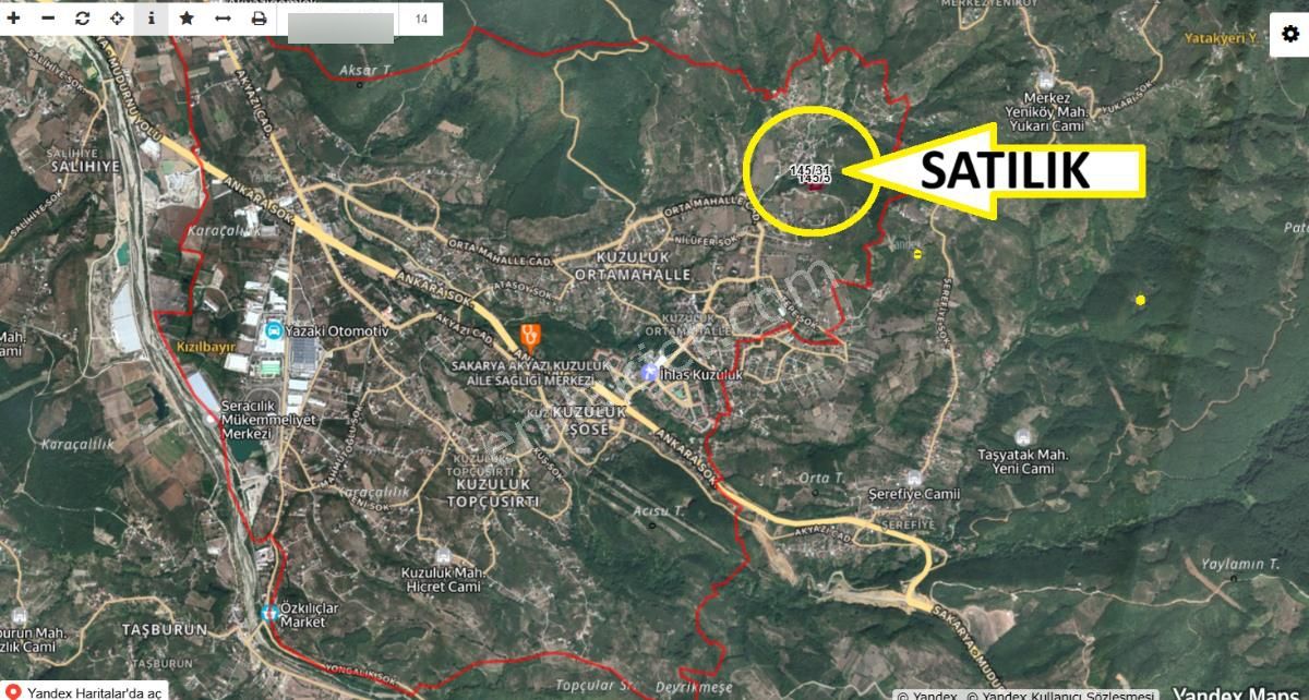 Sakarya Kuzuluk Orta Mahallede 9482 M2 Arazi - Görsel 2