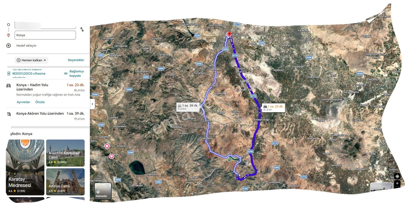 Özpınar.dan Konya Çumra Afşar Mah. Satılık Tarla 4530 M2. - Görsel 5