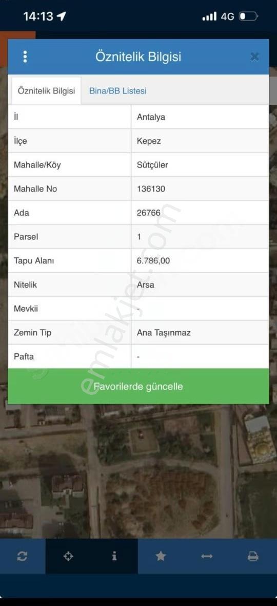 Habiplerde 260 Metre 6800 Metenin İcinde Satilik Arsa