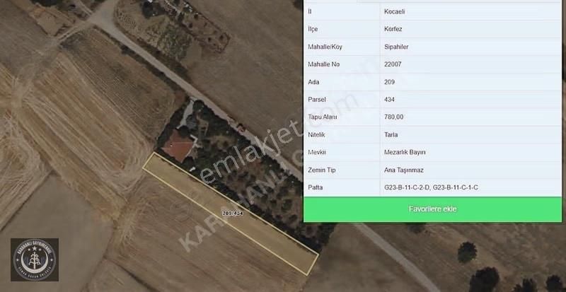 Körfez Sipahiler'de Satılık 780m² Tarla - Köye 250m - Görsel 5